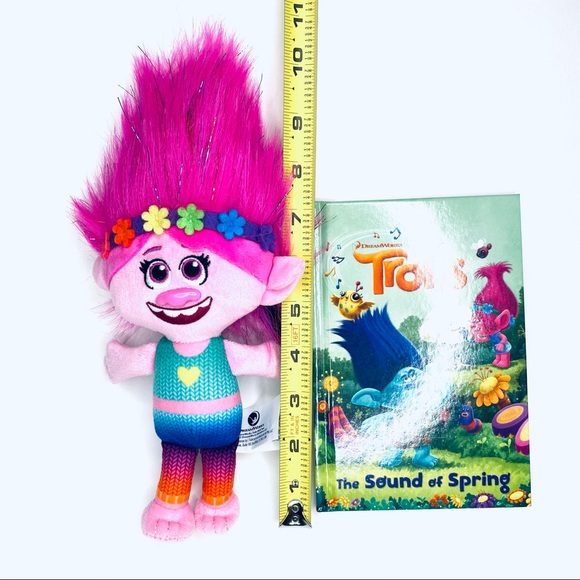 TROLLS Poppy plush and mini book The Sound of Spring NWT - Picture 6 of 7